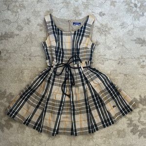 Burberry Plaid Cord-Tie Dress